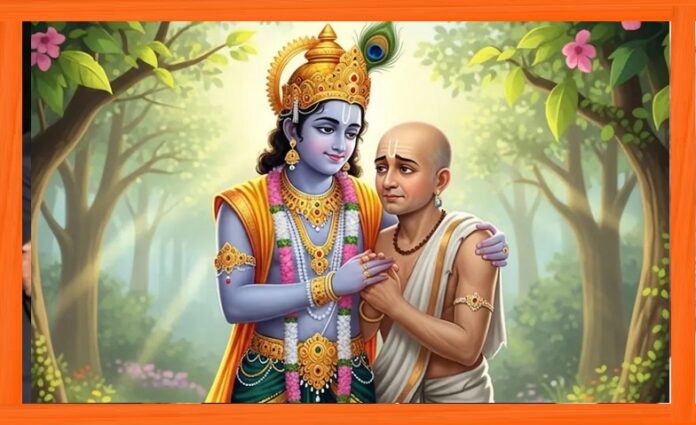 Lord Krishna with Sudama
