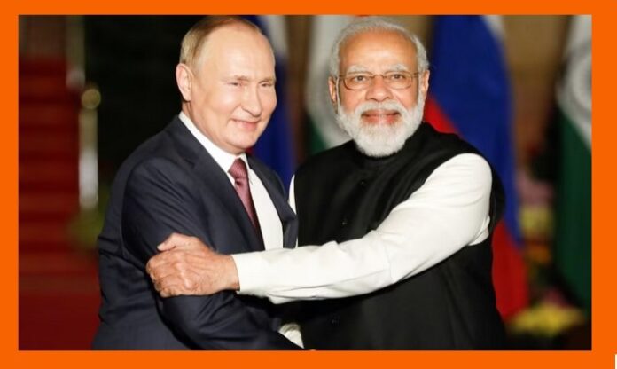 Russian President Putin with PM Modi